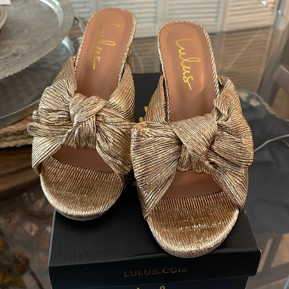 Rose Gold Heels with Bow